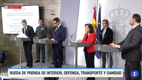 Rueda de prensa con las últimas medidas